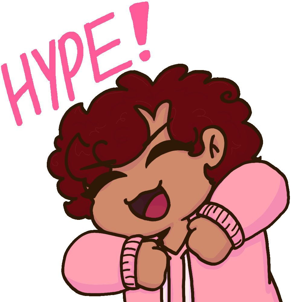 HYPE An emote throwing out confetti as they scream hype.
