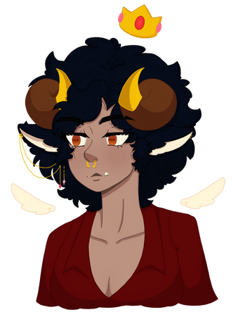 Third Idea - December 2022 A bust up version of the draft so far using the dark color palette.